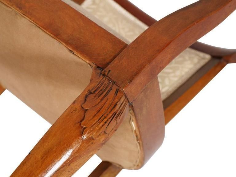Early 20th Century Italian Set Bedroom Chairs Art Nouveau, Walnut Hand Cared photo for sale