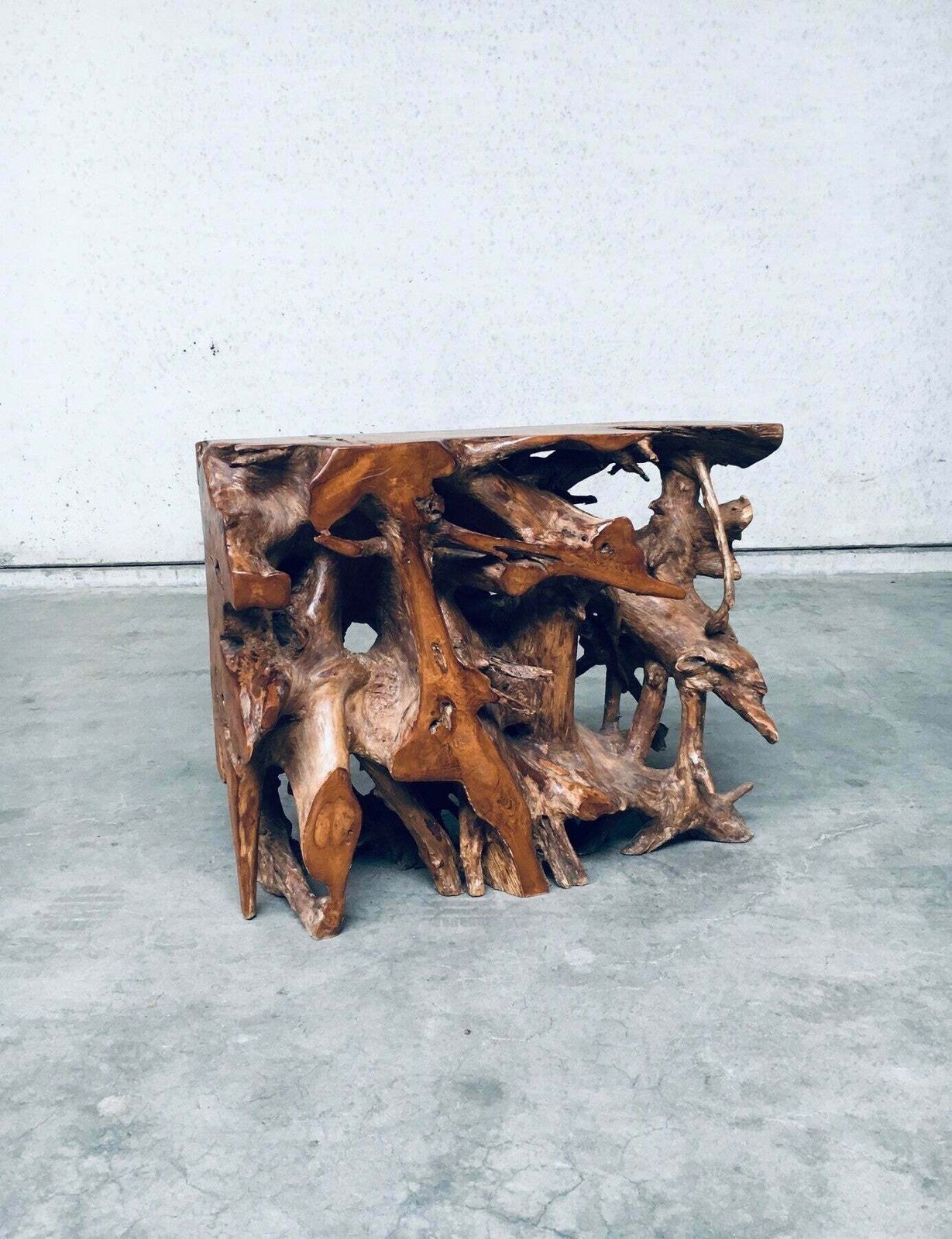 Travail Populaire Console In Wortelhout, Italië, Ca. Jaren 1960 photo furniture