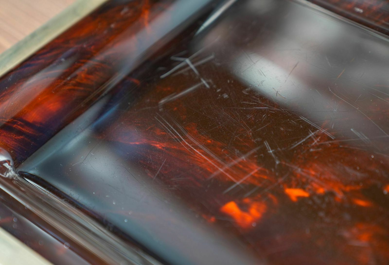 Mid Century Christian Dior Lucite And Metal Tray   1970s Designer Piece, France photo vintage
