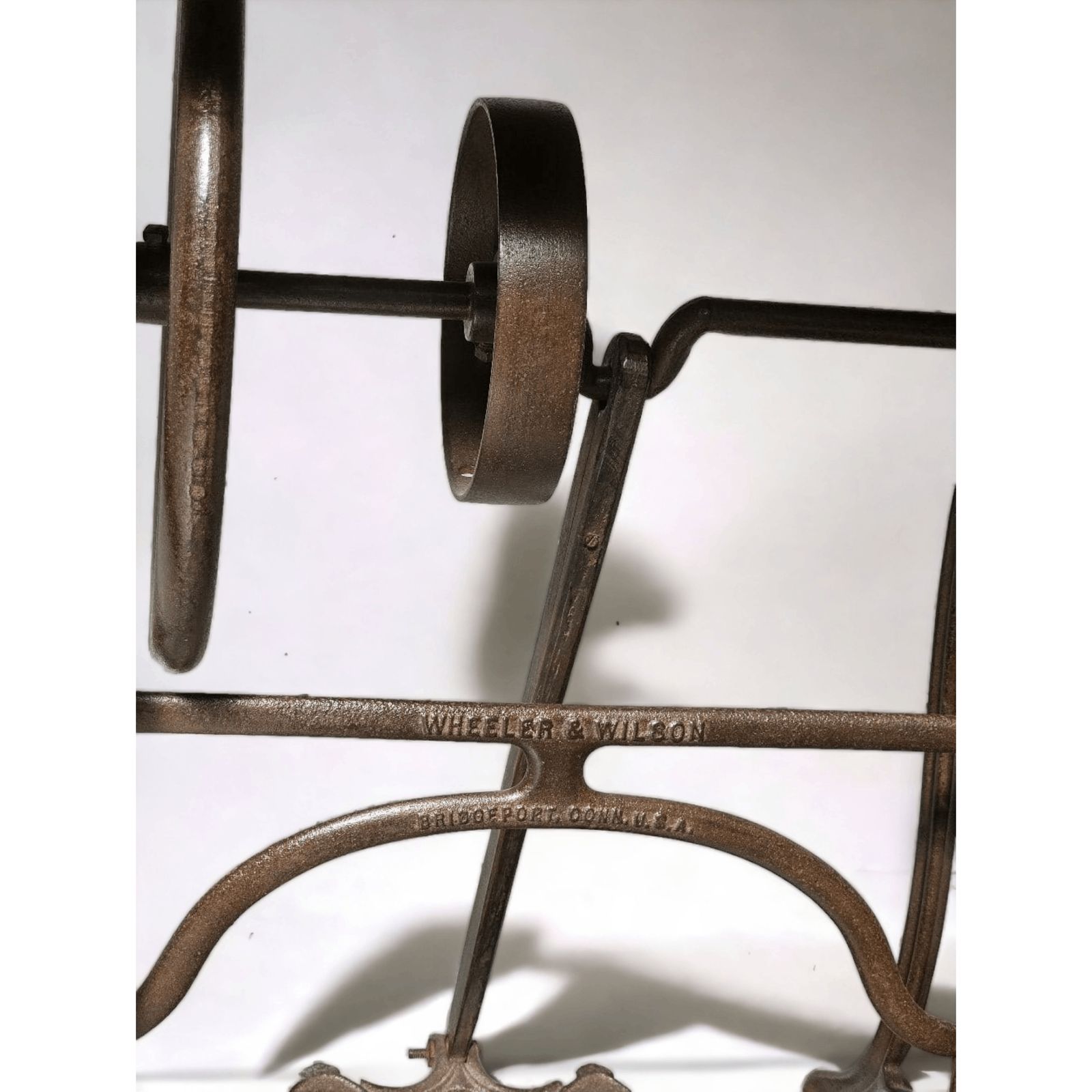 Upcycled Wheeler & Wilson Sewing Machine Table – 1800s Cast Iron Base With Reclaimed Teak Top photo Furniture