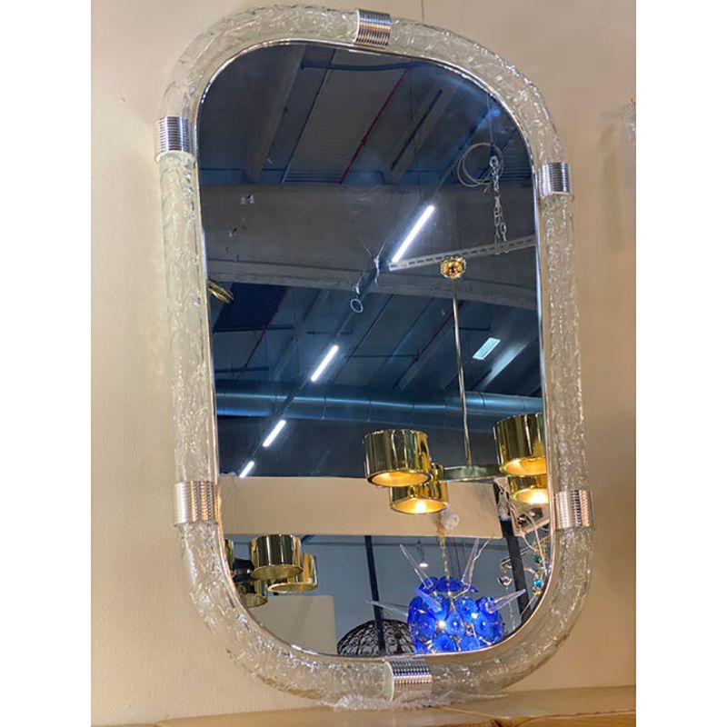 Italian "Torciglione" Murano Style Glass Wall Mirror By Simoeng photo 12800.0