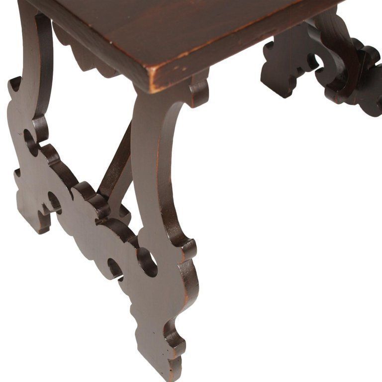 18th Century Renaissance Florentine 'Fratino' Coffee Side Table Lyre Legs Walnut photo for sale