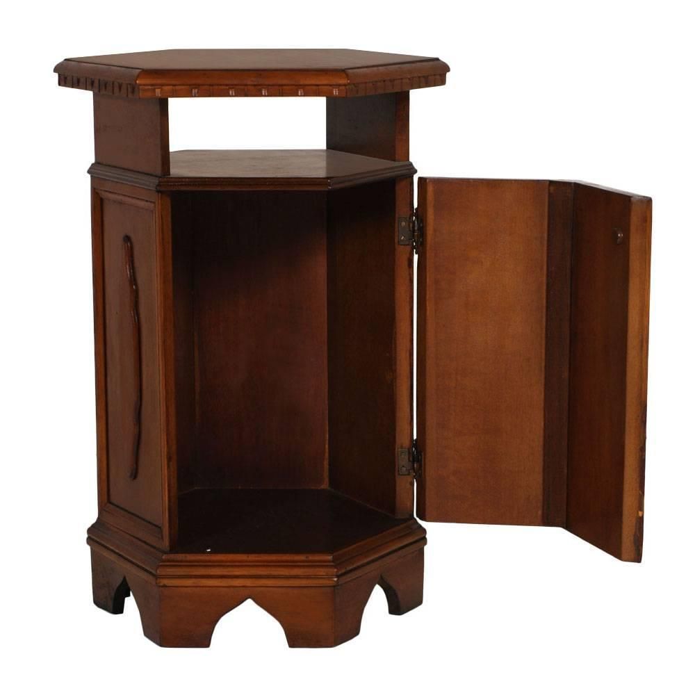 Midcentury Tuscany Renaissance Cabinet, Bedside Table, Walnut Polished To Wax photo furniture
