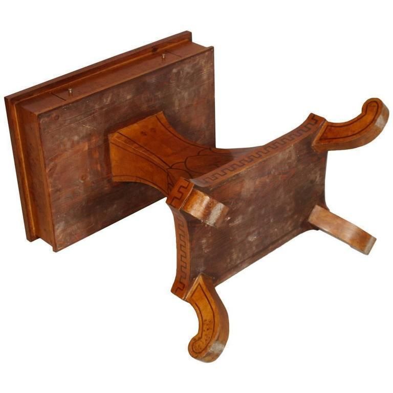 Mid 19th Century Swedish Biedermeier Inlaid Burl Elm Occasional Side Table photo vinterior