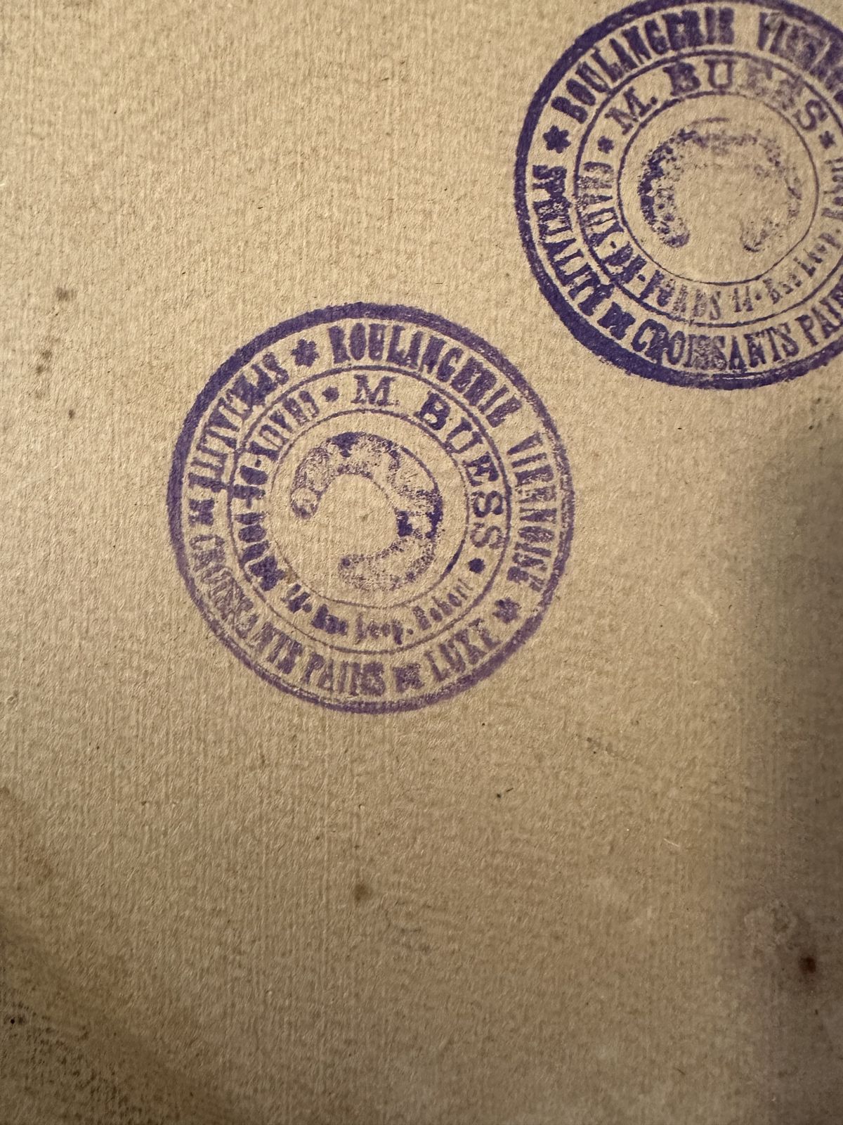M.Buess Boulangerie Vienoise   Chaucer De Vonds, Switzerland. Gateau Carton Box | Very Rare Find | Sent To Paris, France photo buy