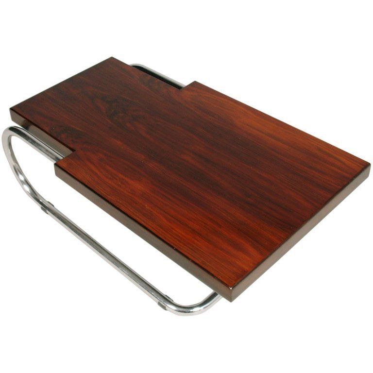 1960s Italian Chrome And Rosewood Coffee Cocktail Table Mario Bellini Attributed photo for sale