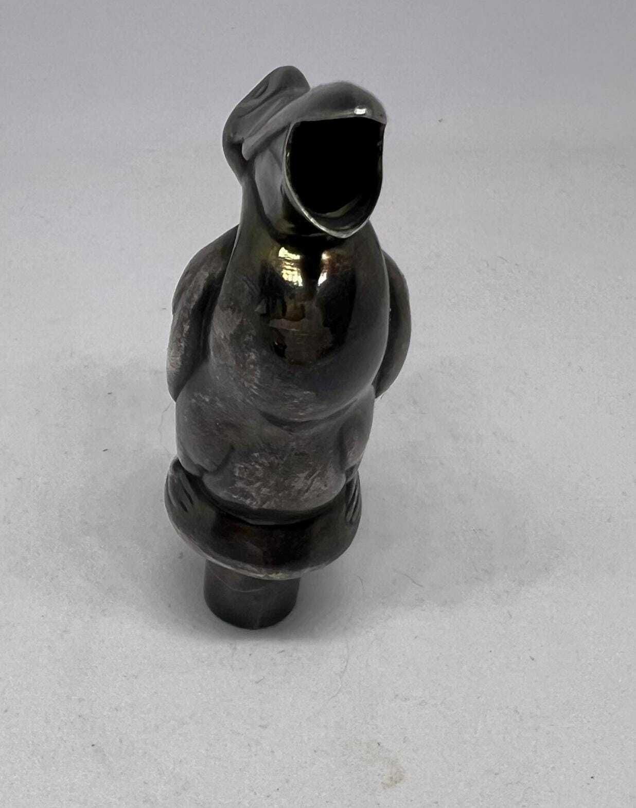 Art Deco Bottle Stopper Wine Pourer. Danish Silver Plated Pelican Shaped Art Deco 1930s Bar Tool. Quirky Wine Lovers Gift. photo 100.0