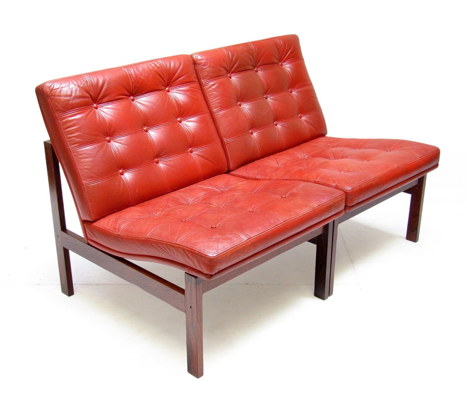 Two Danish Rosewood & Leather Lounge Chairs By Ole Knudsen For France & Son photo Furniture