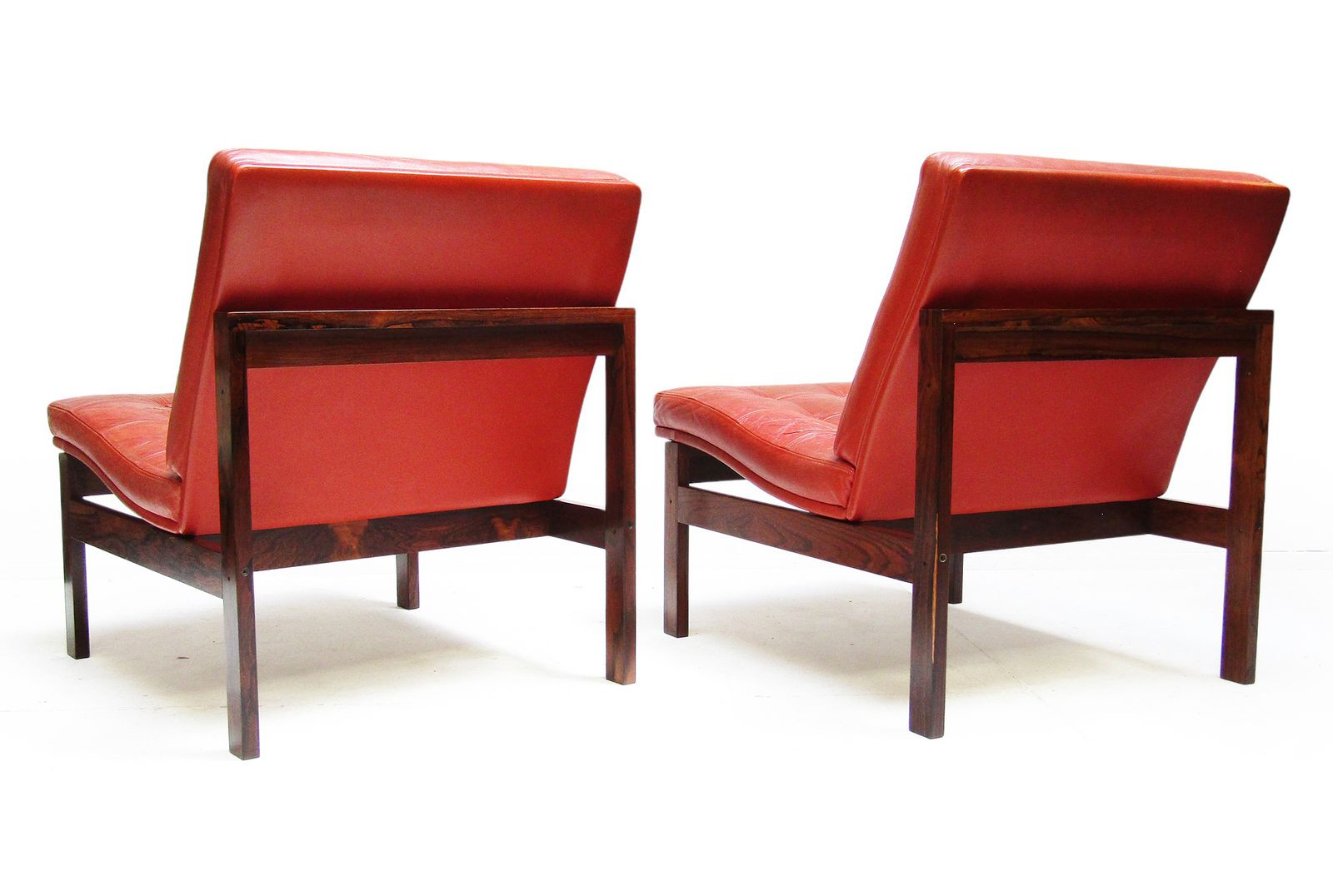Two Danish Rosewood & Leather Lounge Chairs By Ole Knudsen For France & Son photo furniture