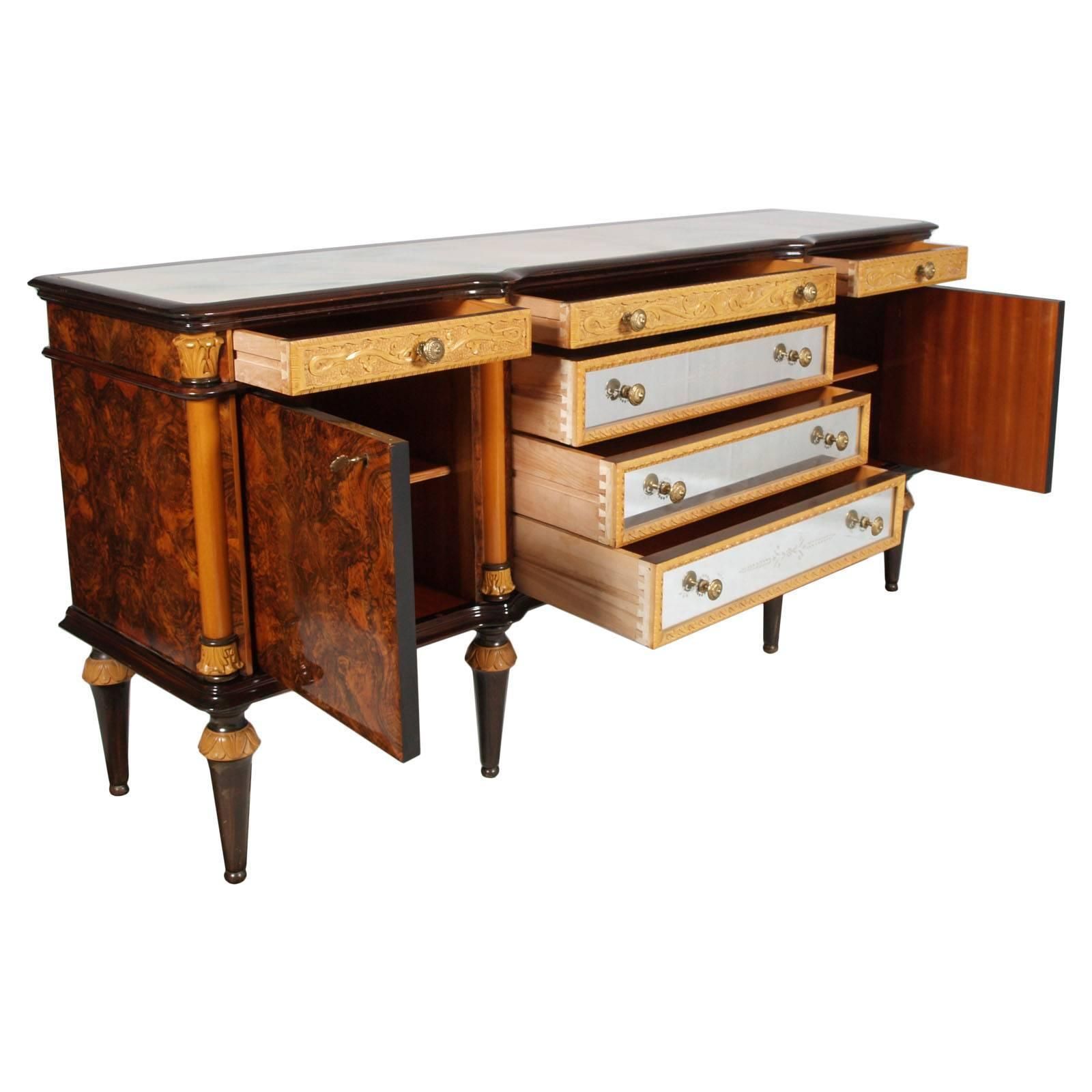 Mid Century Modern Eclectic Art Deco Credenza Vittorio Dassi Lissone Attributed photo buy