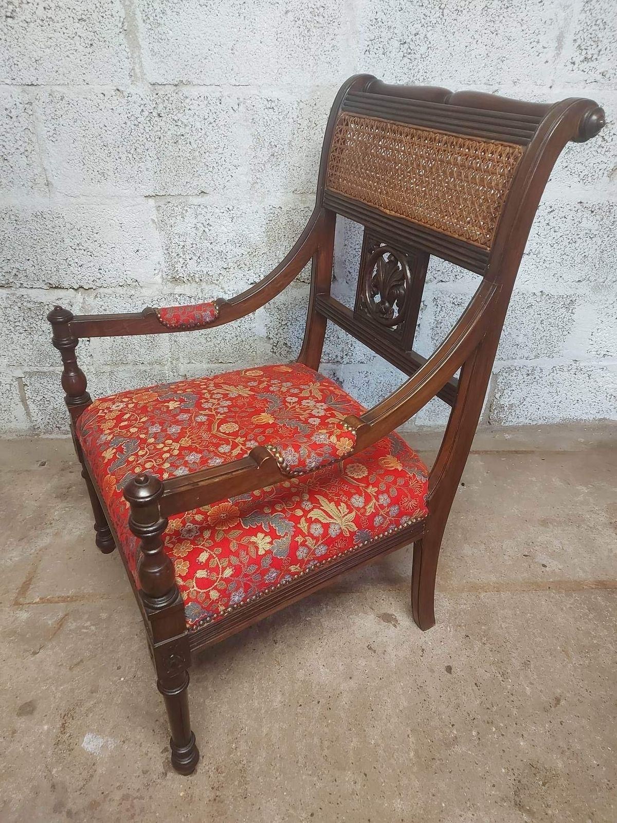 Pair Of Edwardian Rattan Back Library Armchairs photo furniture