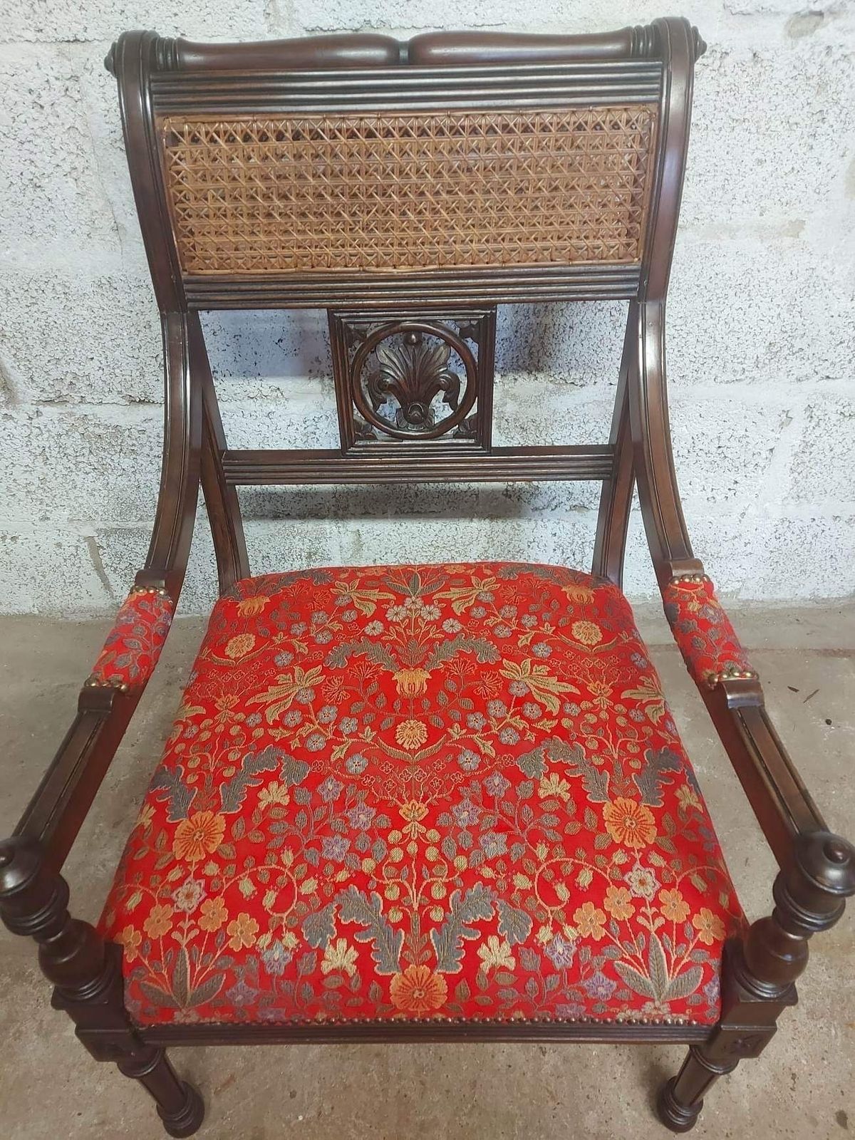 Pair Of Edwardian Rattan Back Library Armchairs photo 900.0
