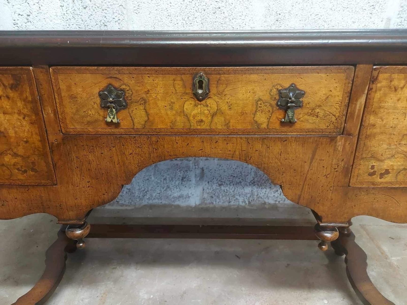 19th Century Dutch Renaissance Ladies Burr Walnut Writing Desk photo Furniture