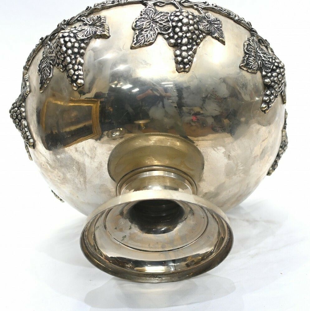 Silver Plate Punch Bowl   Champagne Wine Bucket Cooler photo 675.0