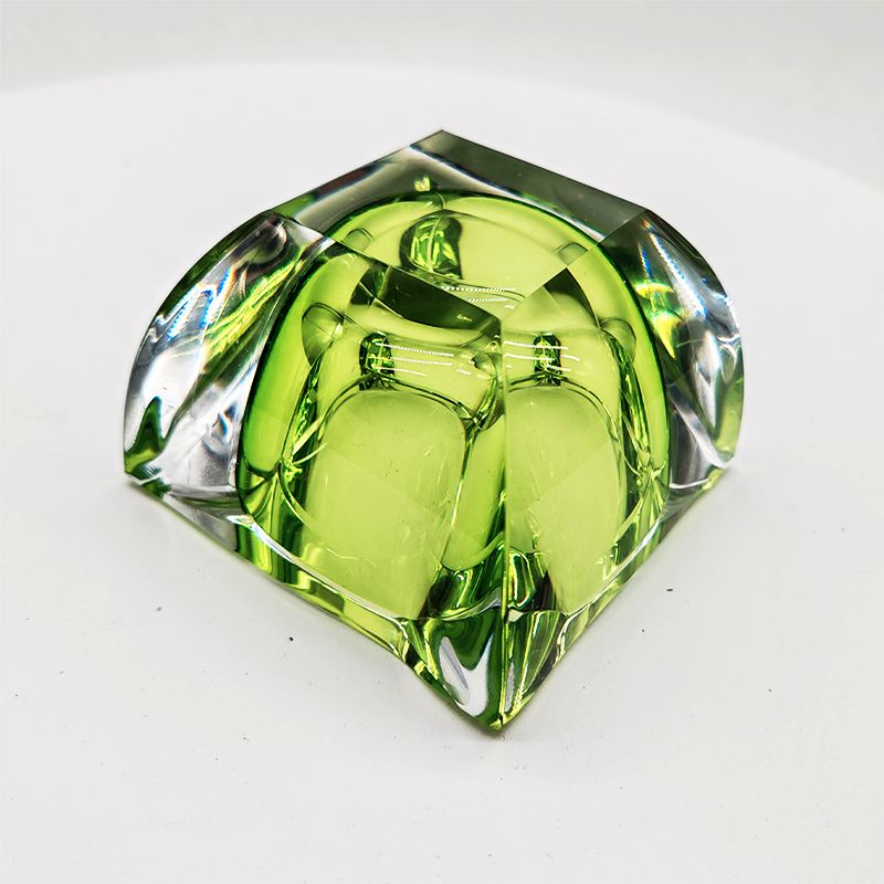 212.0 1960s Square Ashtray Or Catch All In Lead Crystal By Val Saint Lambert. Made In Belgium. photo