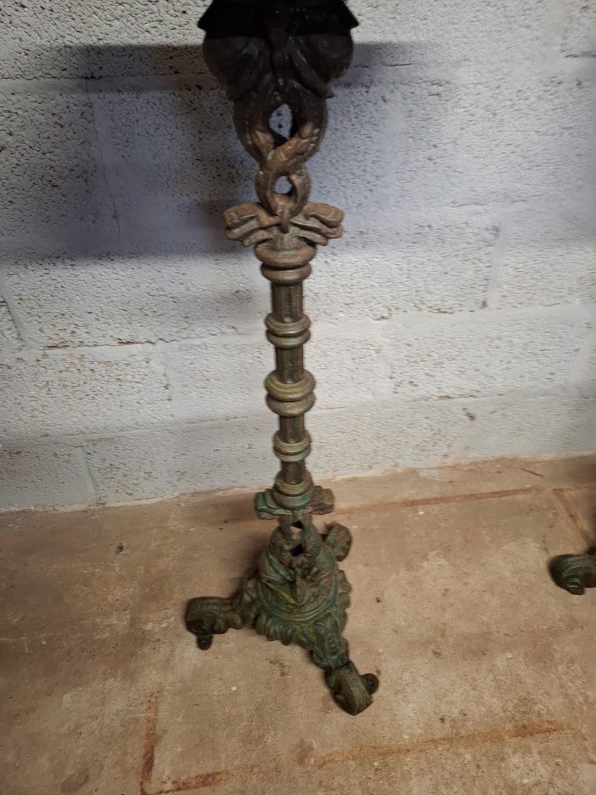 19th Century Victorian Cast Torchere Plant Bust Stand photo Garden Decor