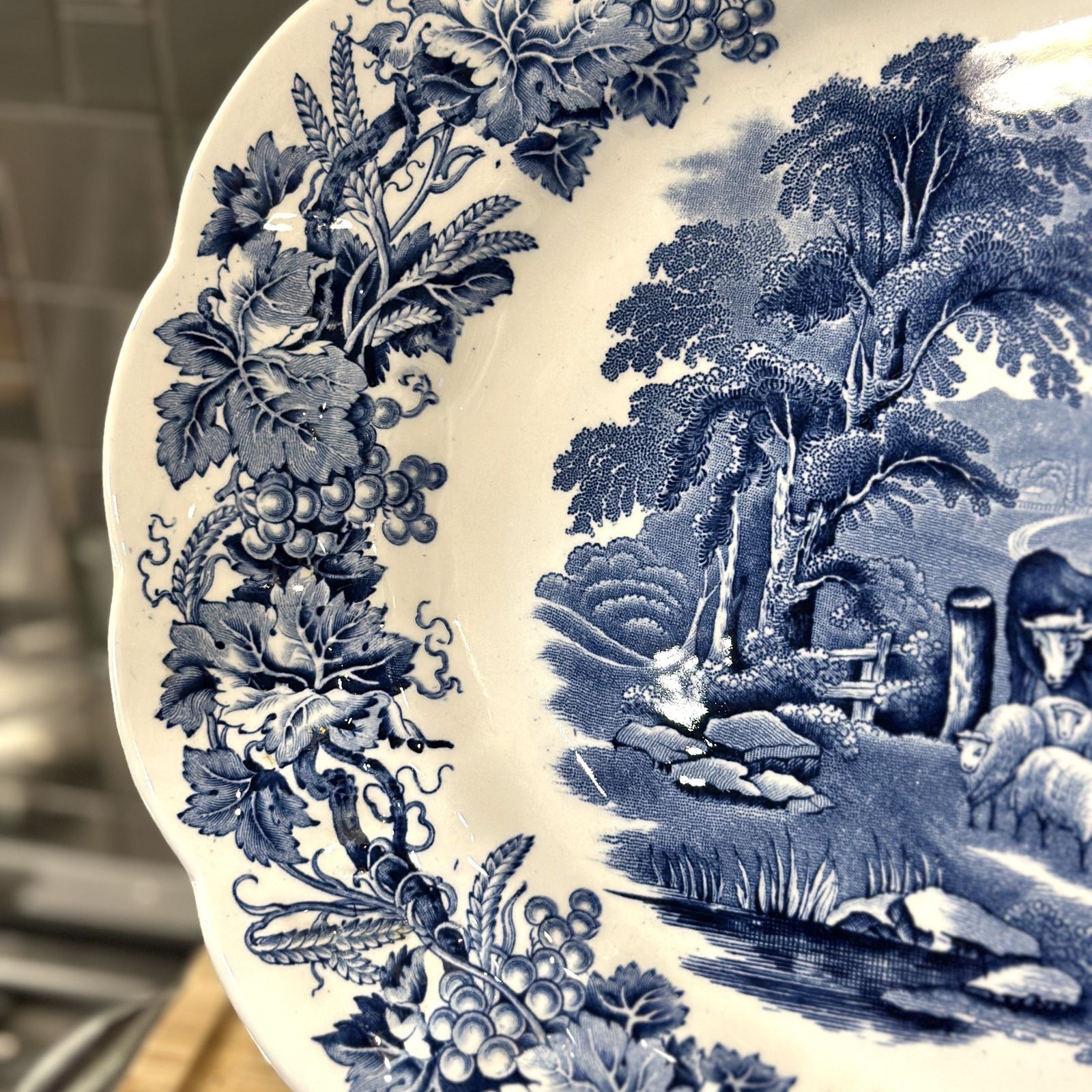 Booths British Scenery 15" Platter With Farm Animal Scene   C.1950 photo buy