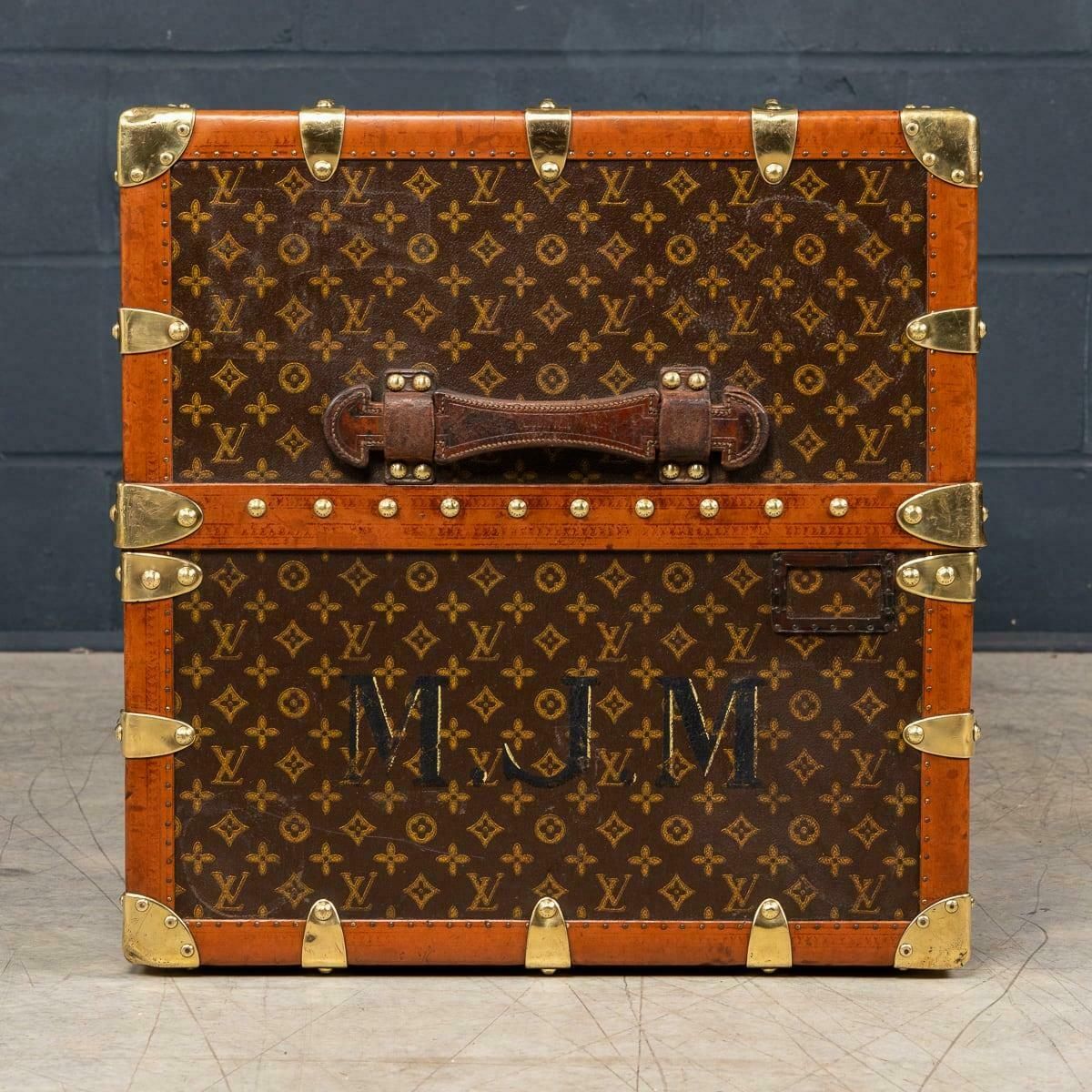 20th Century Louis Vuitton Wardrobe Trunk In Monogram Canvas, France C.1930 photo vintage