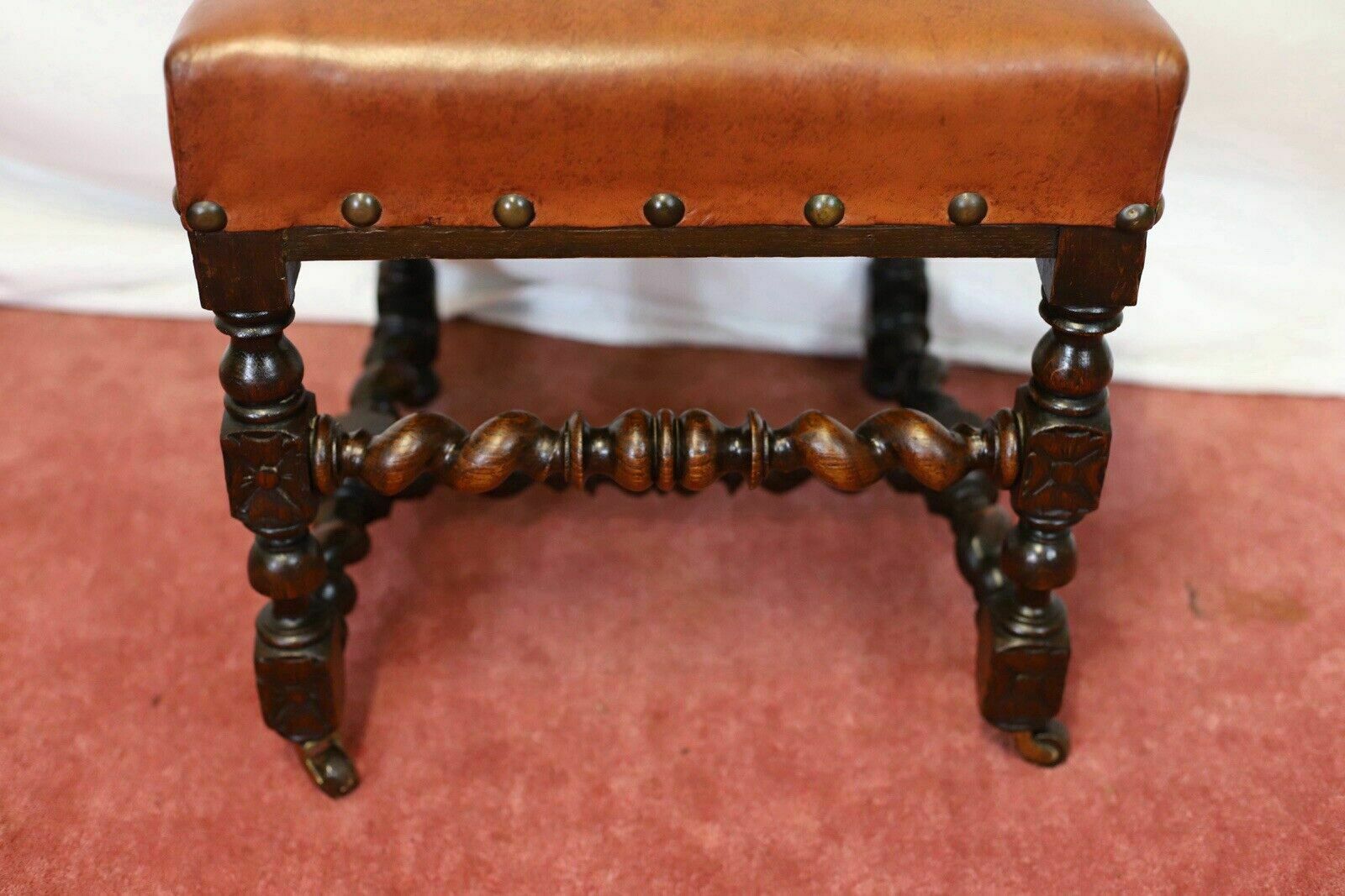 photo for sale Levely Set Of Eight Victorian Jacobean Oak Dining Chairs