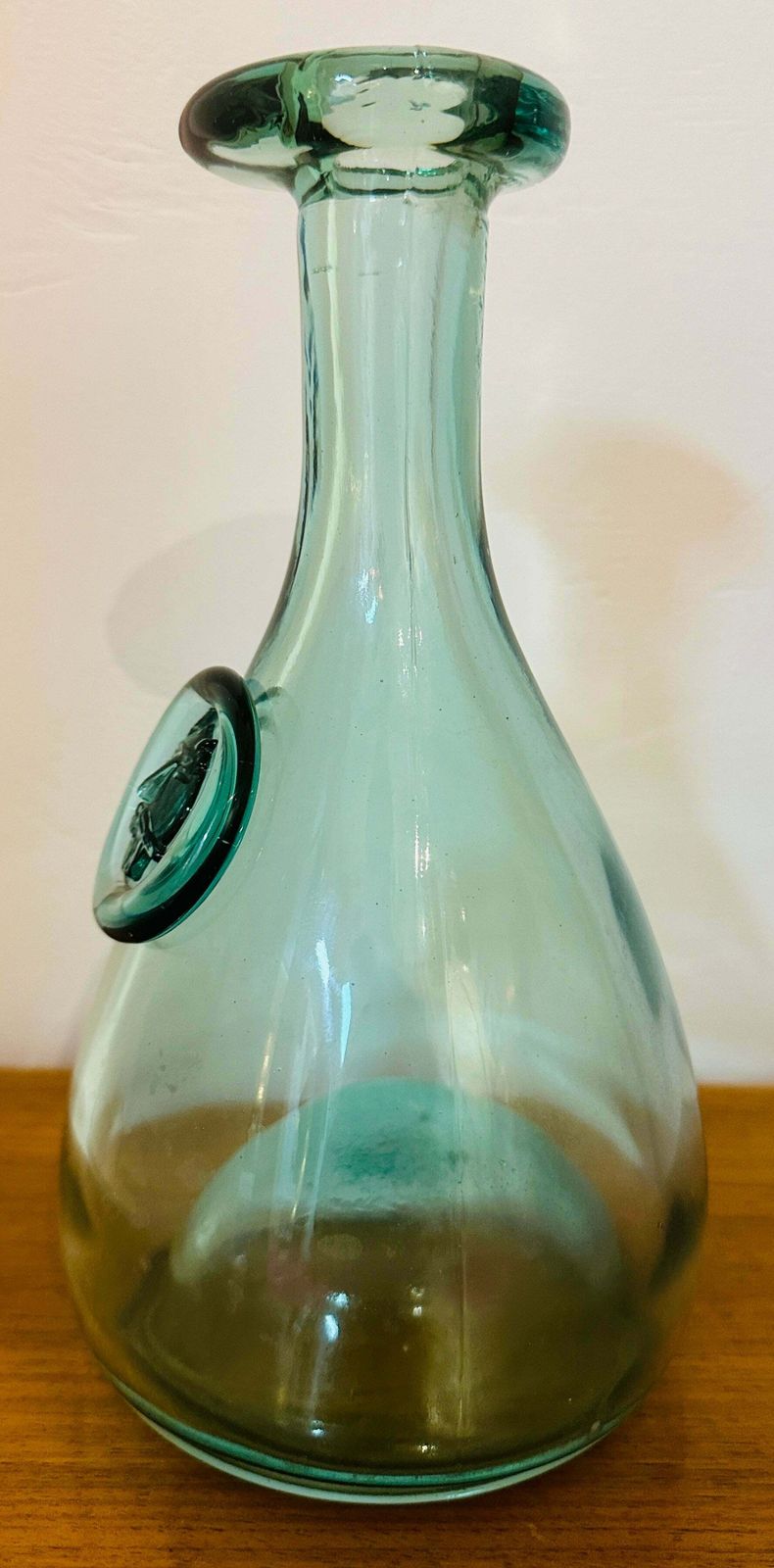 photo vintage Vintage 1960s Pale Green Danish Holmegaard Glasværk "Viking" Carafe Designed By Ole Winther