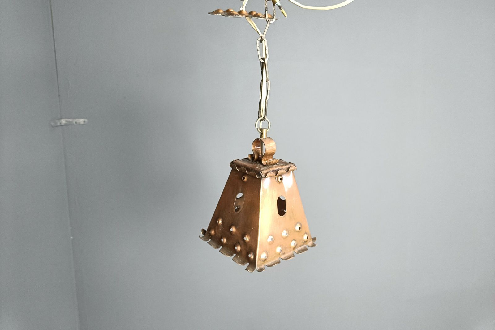 Brutalist Copper Pendant Light, 1970s photo furniture