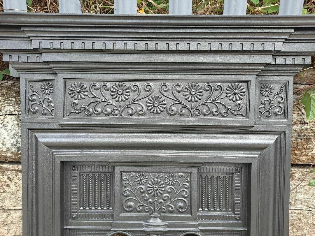 Coalbrookdale Edwardian Cast Iron Combination Fireplace Cast Iron Fire Surround photo vintage