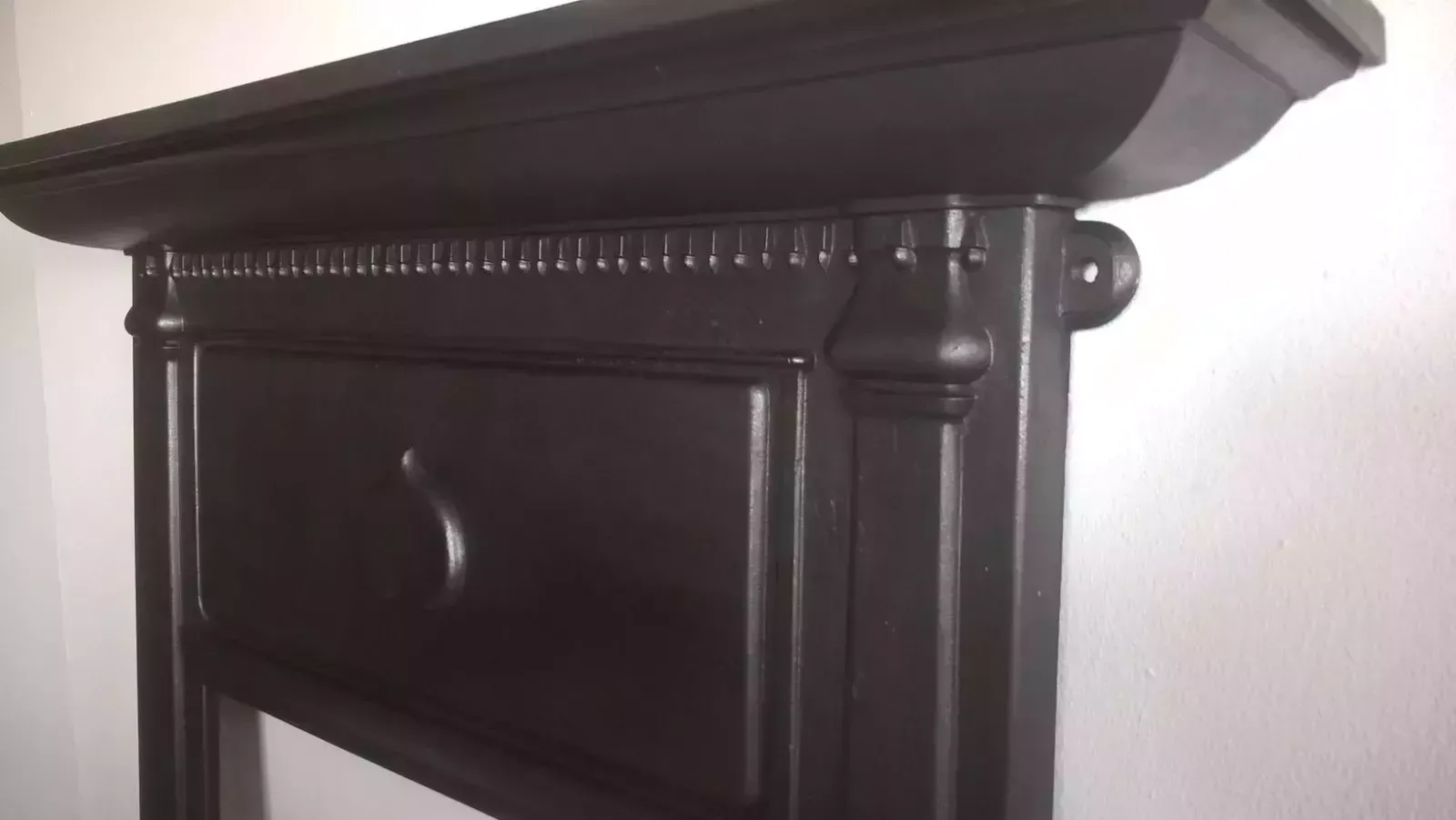 photo furniture Arts And Crafts Edwardian Cast Iron Fireplace Mantel Surround 1908. Voysey