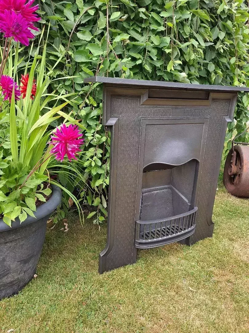 Cast Iron Combination All In One Fireplace. Circa1915. Cast Iron Fire Surround photo furniture