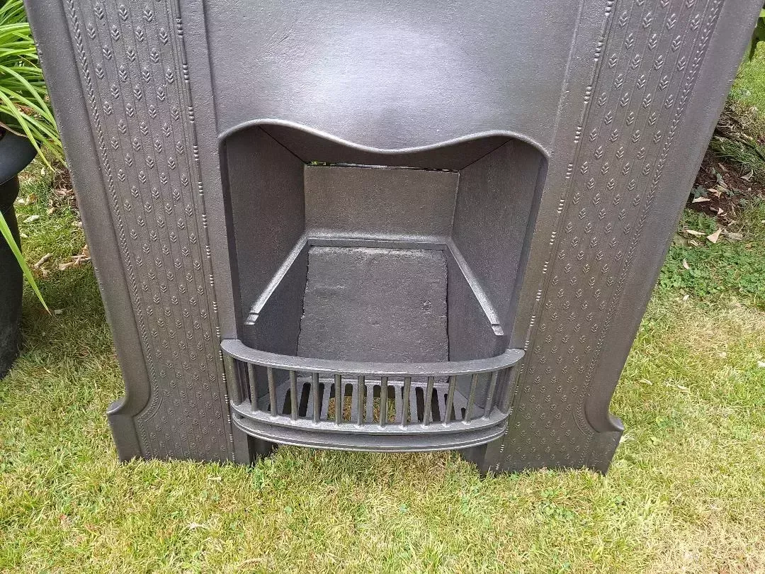 Cast Iron Combination All In One Fireplace. Circa1915. Cast Iron Fire Surround photo vinterior
