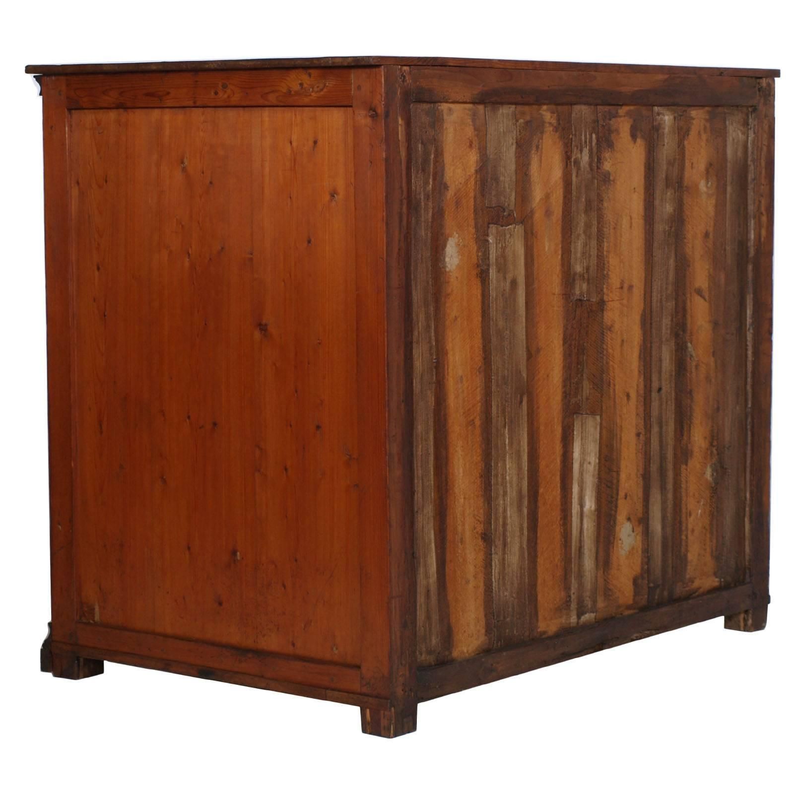 Early 19th Century Credenza Sideboard Of Church, Larch, Restored Polished To Wax photo vinterior