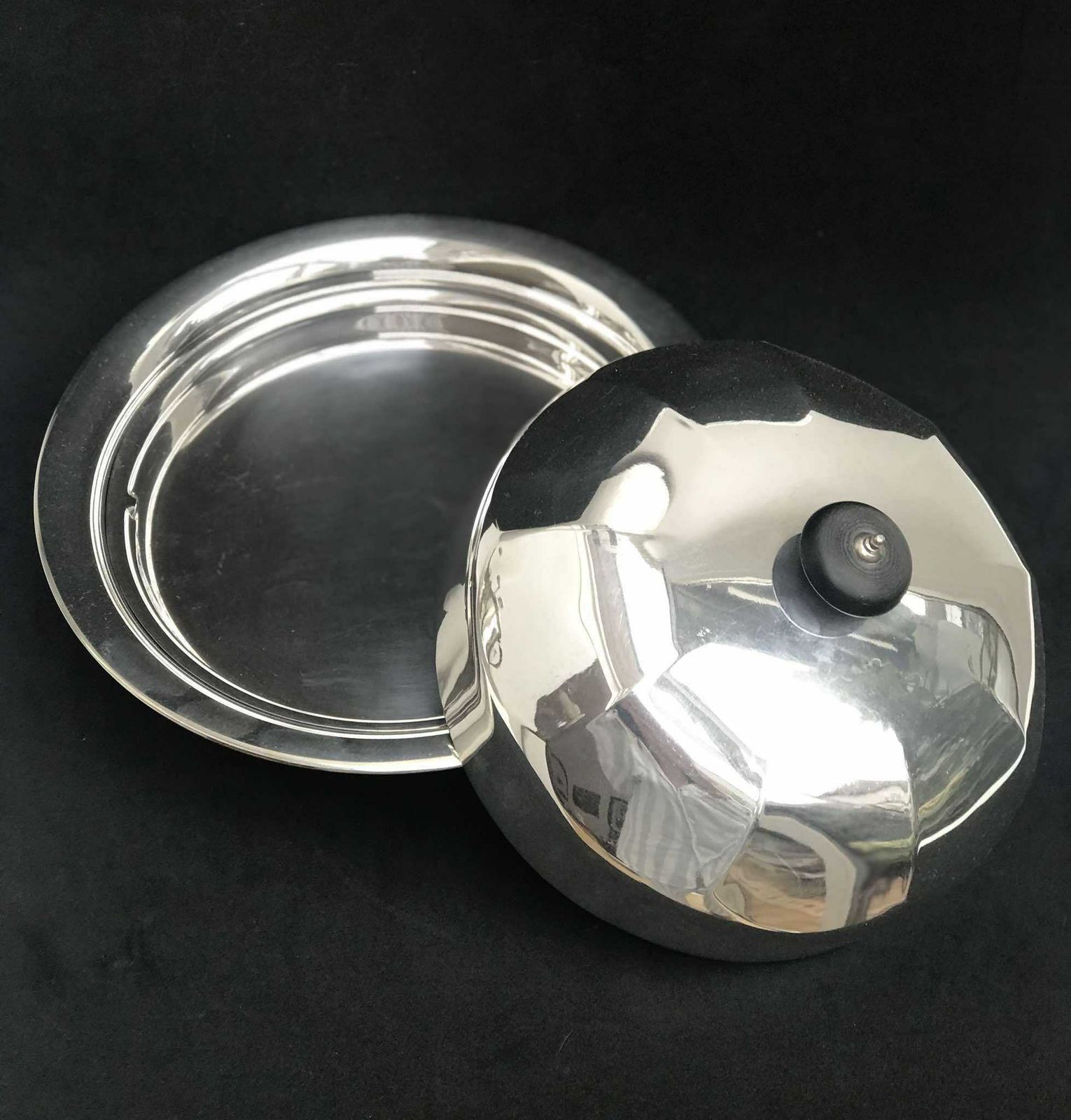Muffin Dish Warm Candy Dish Silver Plated England 1900s, Lidded Bowl Butter Dish With Lid Edwardian Wedding Gift For Mom British Gift photo Home Decor