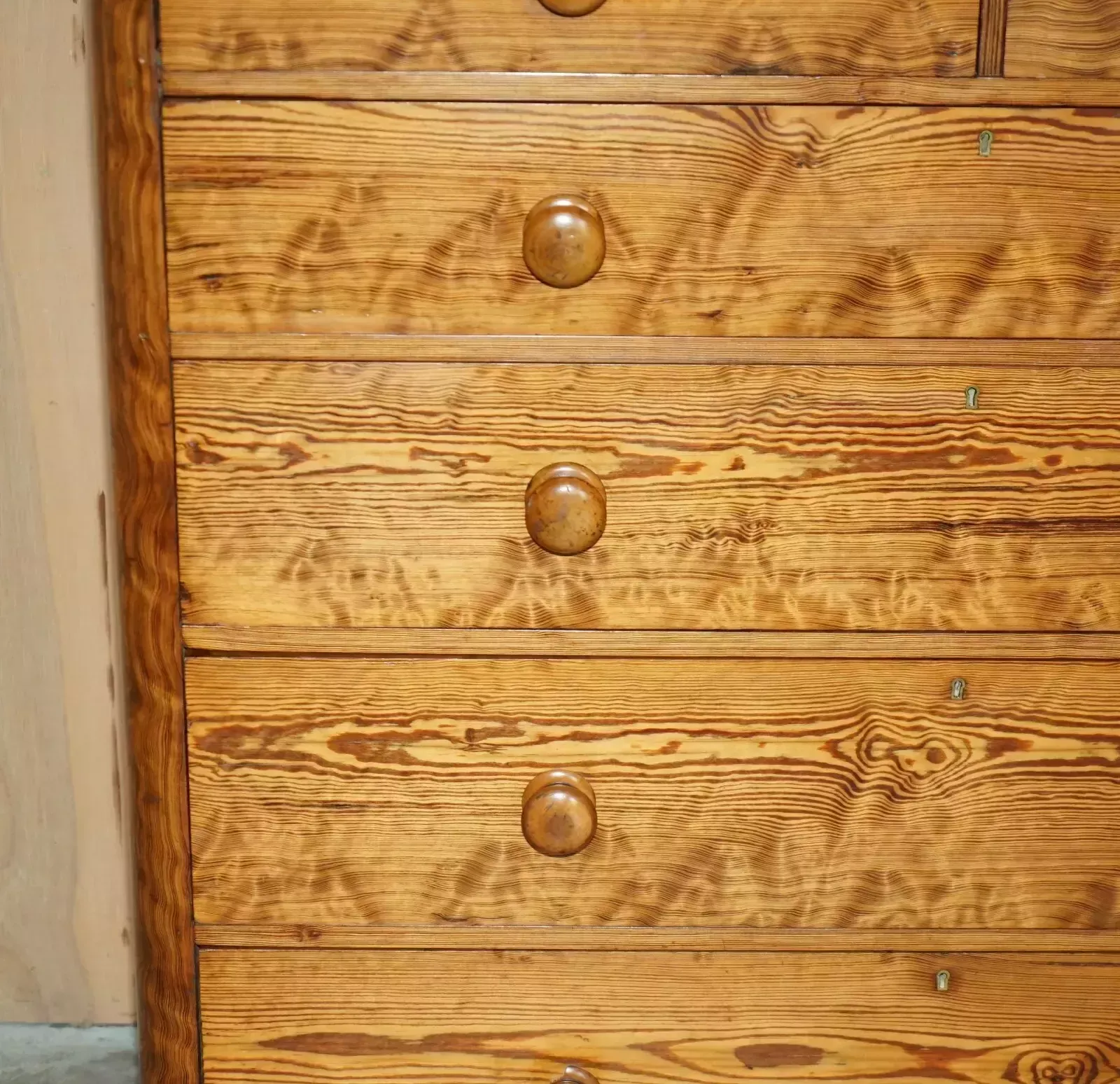 Very Large Antique Victorian Circa 1880 Farm House Pitch Pine Chest Of Drawers photo vinterior
