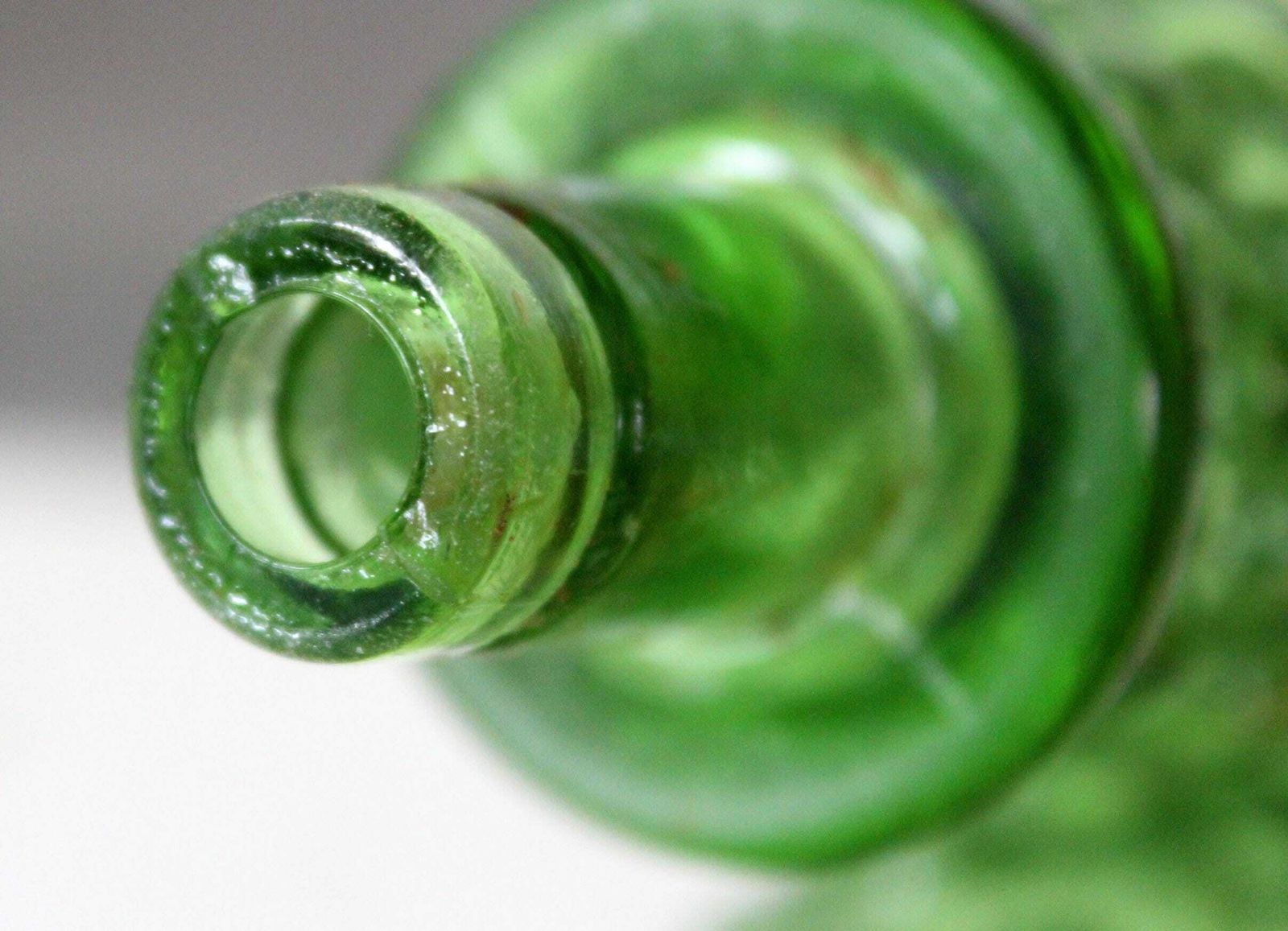 photo for sale Tall Vintage Empoli Glass Decanter, Grape Cherry Design Emerald Green, 54 Centimeters, Italy Italian Genie Bottle, Bottle Carafe, Mcm Retro