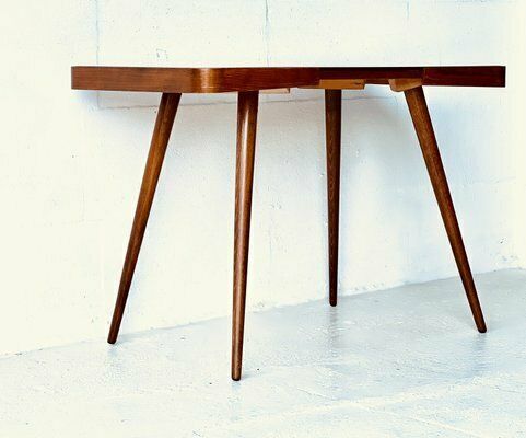 285.0 Vintage Coffee Table With Opaxite Glass From Interiér Praha, 1960 photo