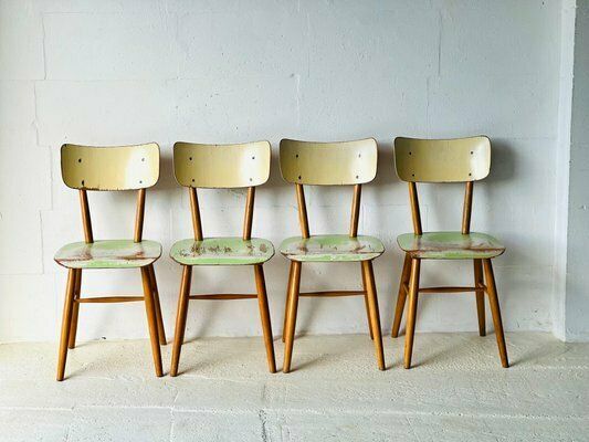 Eetkamerstoelen Van Ton, 1960, Set Van 4 photo vinterior