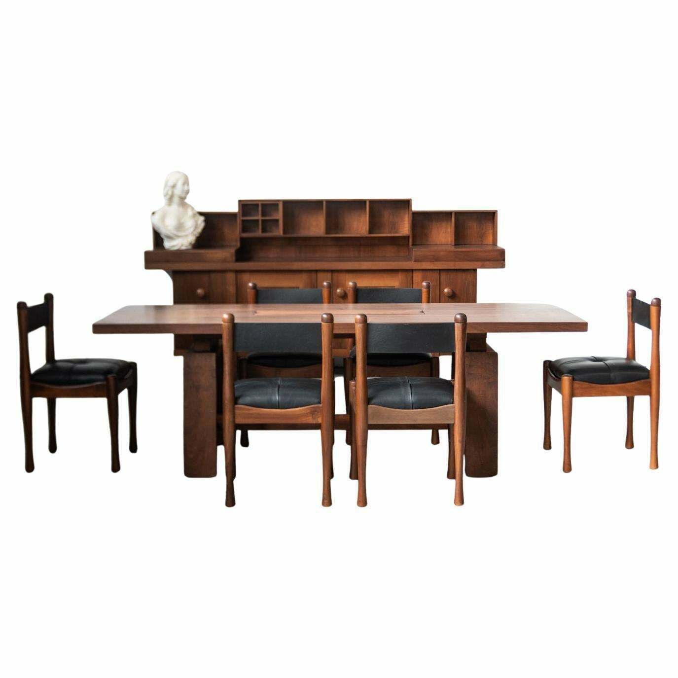 1968 Dining Set With Sideboard By S. Coppola For Bernini – Iconic Mid Century It
