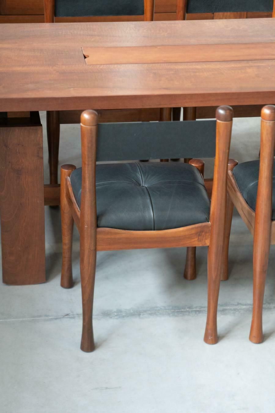 1968 Dining Set With Sideboard By S. Coppola For Bernini – Iconic Mid Century It photo for sale