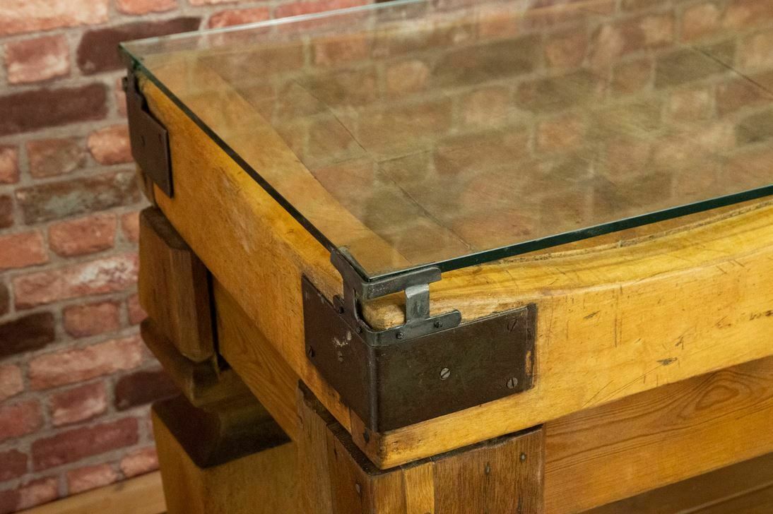 Antique Butchers Block Island photo vintage