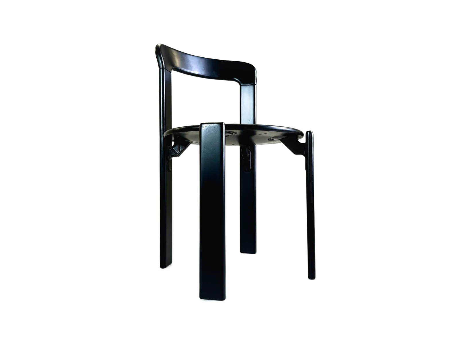 Vintage Chair Bruno Rey Black Kusch & Co 1970s Design Repainted