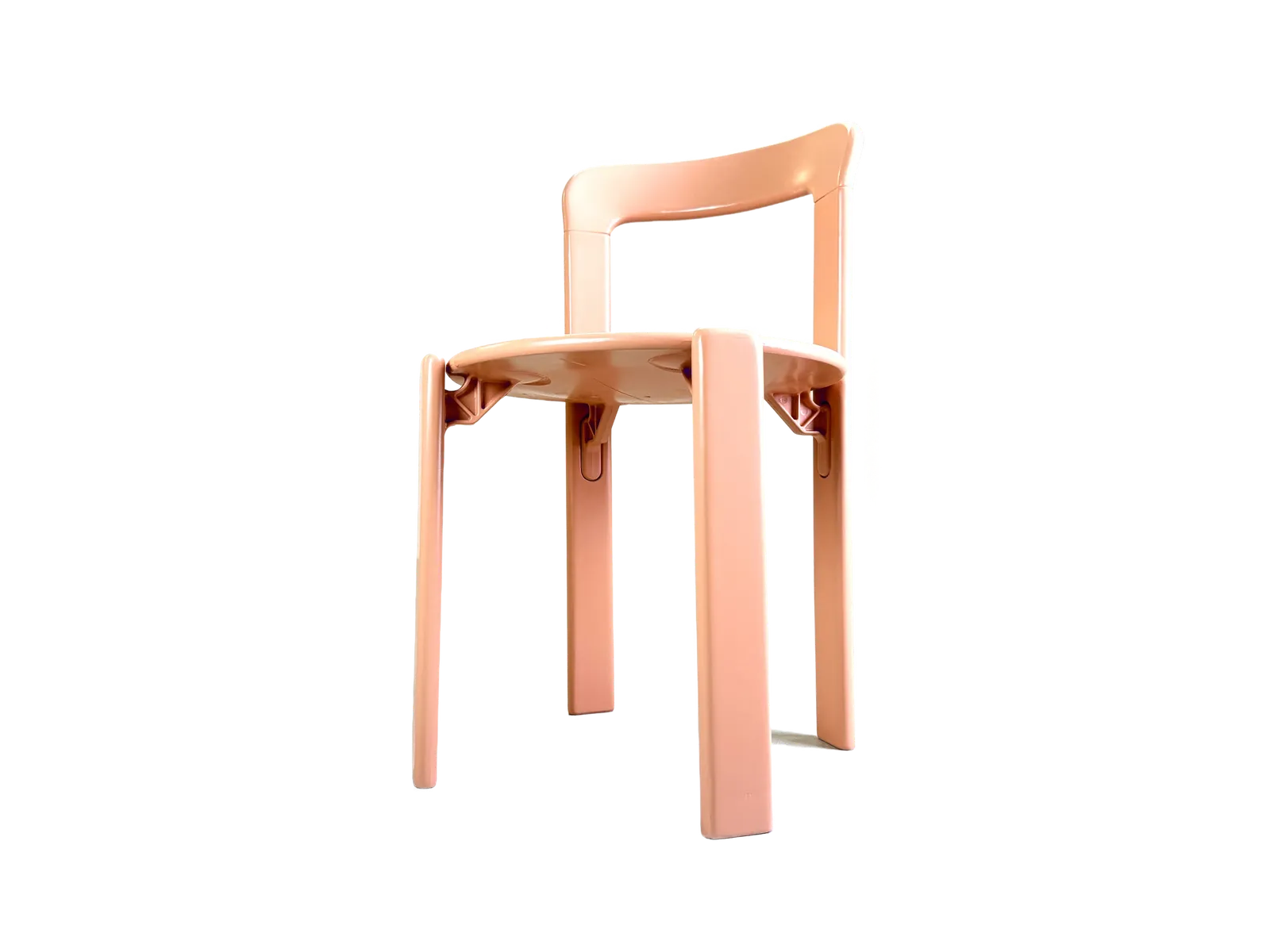 Vintage Chair Bruno Rey Kusch & Co Beige Red 1970s Design Repainted