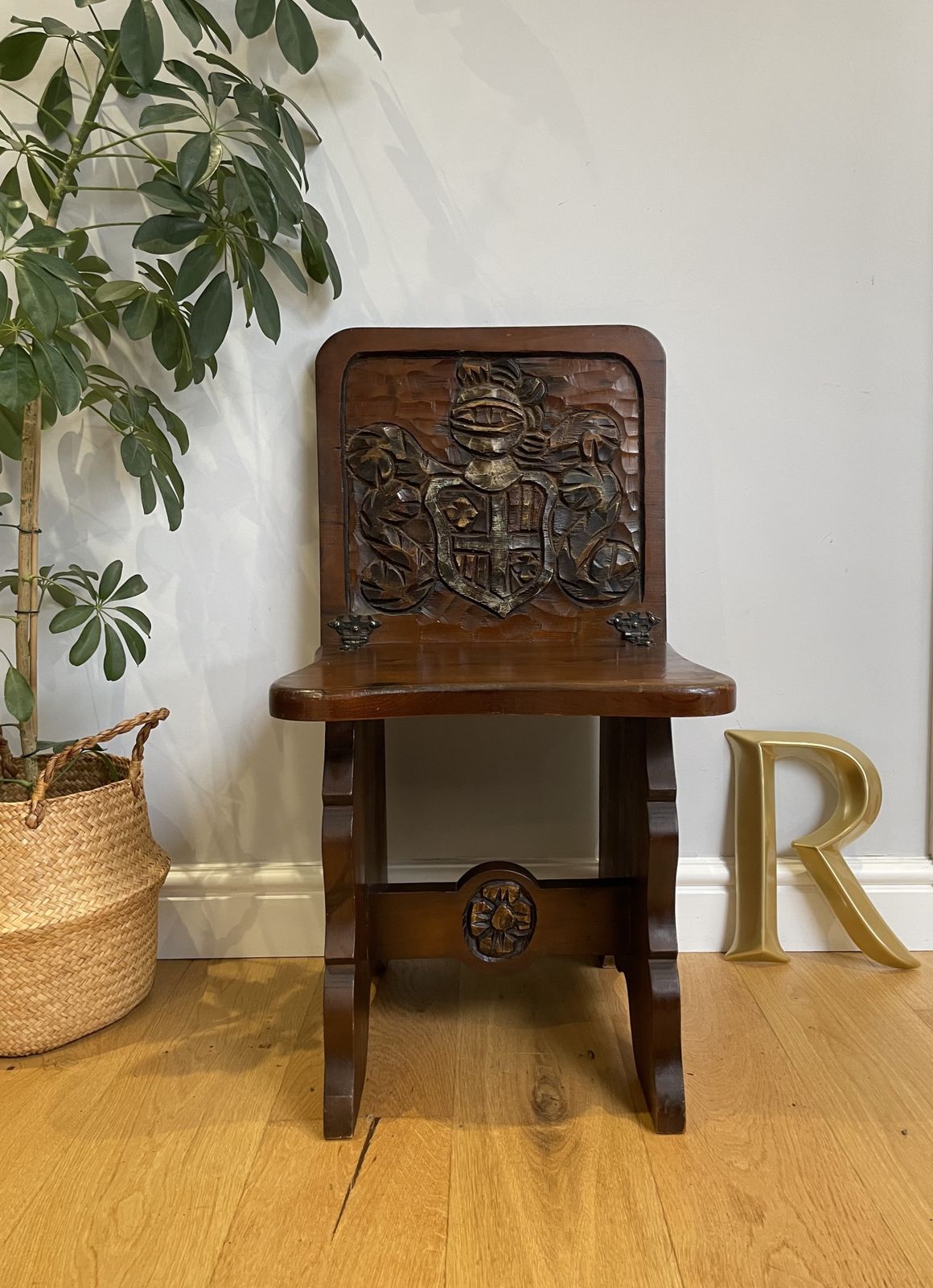 Antique Metamorphic Table/ Chair Carved Oak photo buy