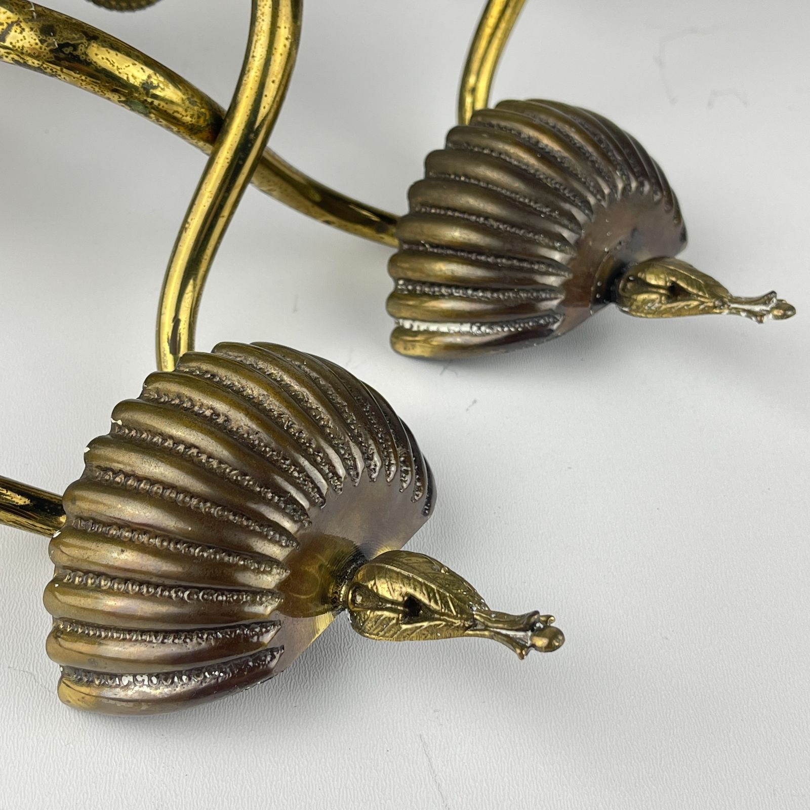 Vintage Bronze Wall Lamps, Italy 1950s, Set Of 2 photo vintage