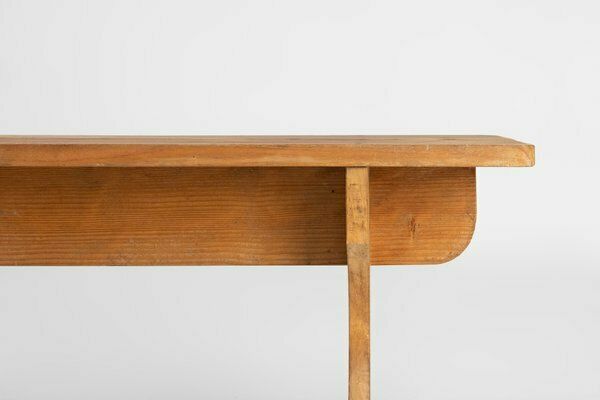 Art Deco Bench In Wood, France, 1940s photo vinterior