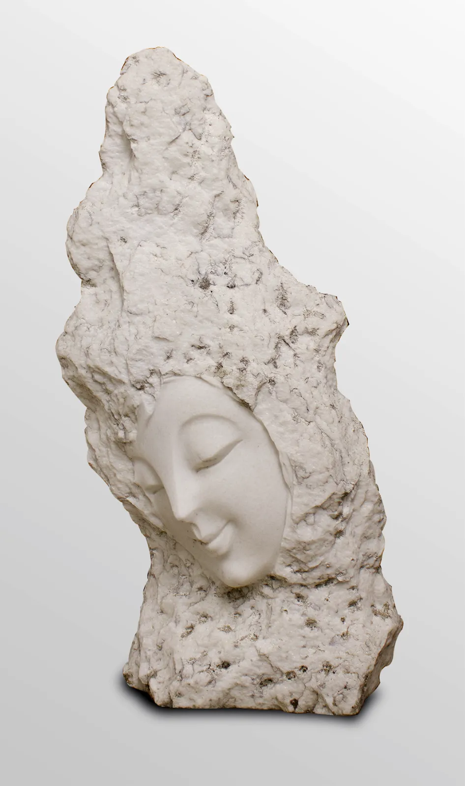 A Carved Marble Face, 1920s, Vintage