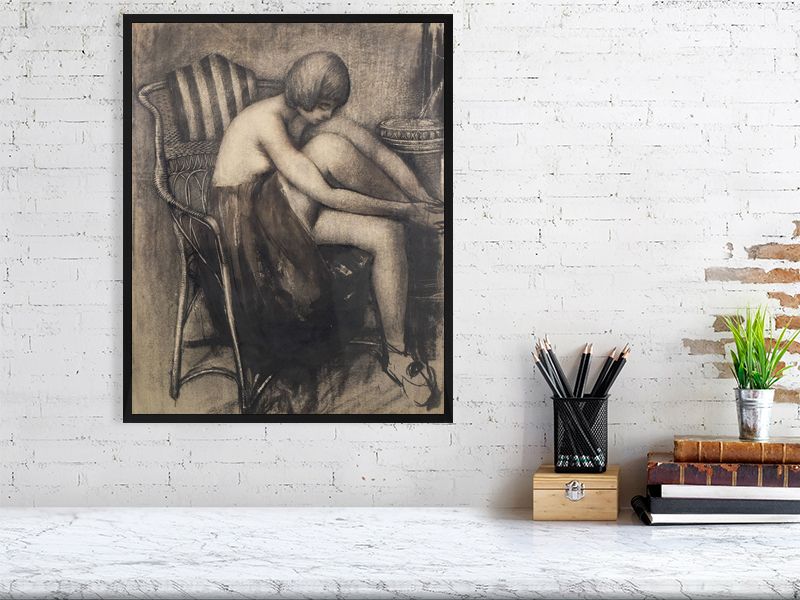Dame Laura Knight – Navolger – Zittende Danseres – Ingelijst photo Kunst