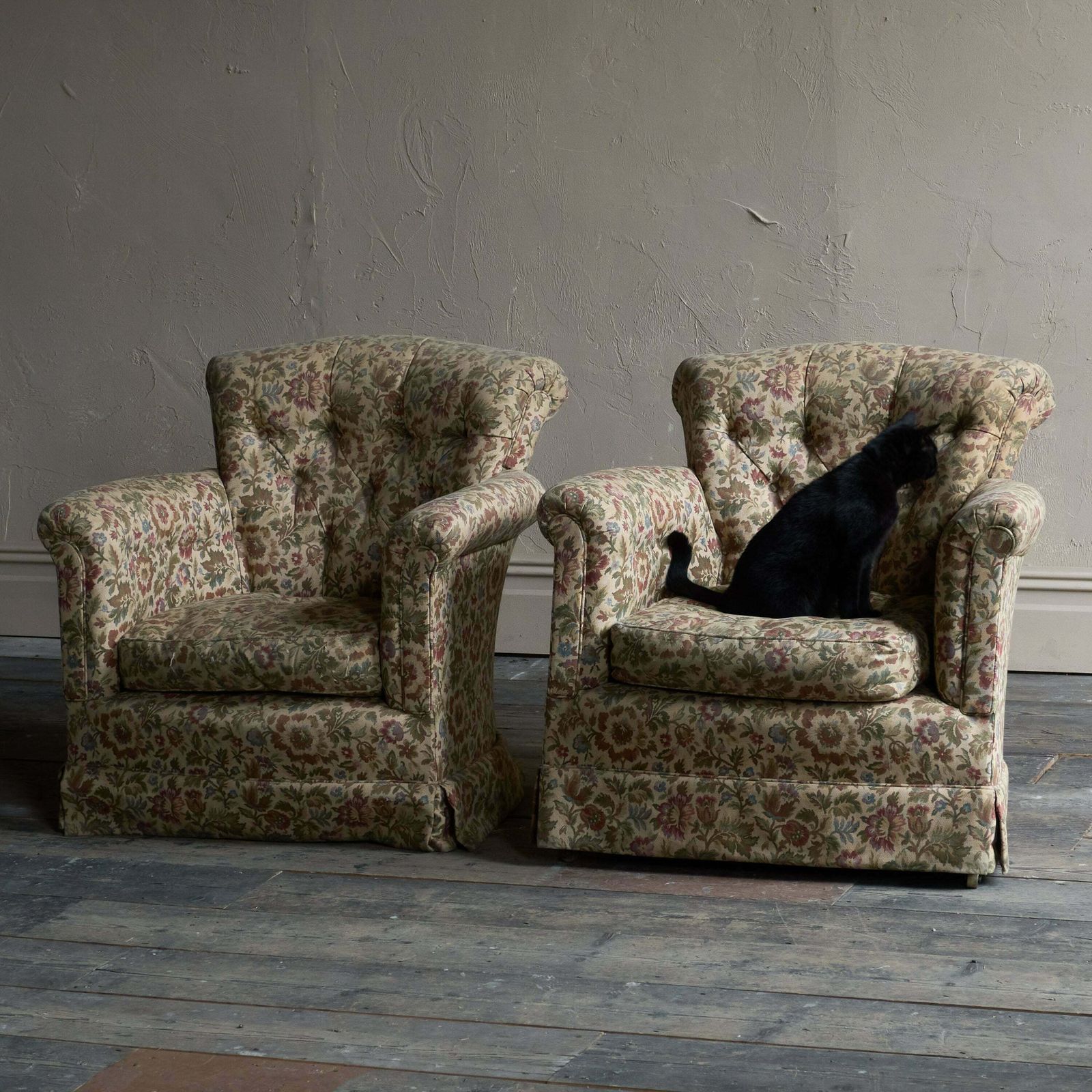Pair Of Howard Woodstock Style Chairs