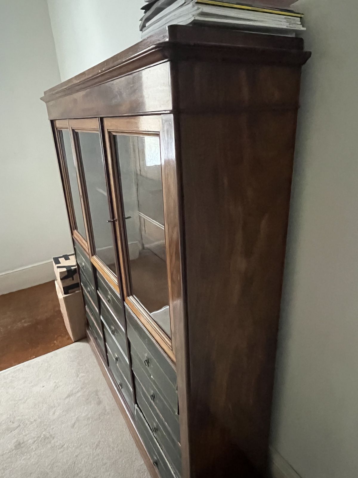 Early 20th Century French Cartonnier/Notary's Storage photo furniture
