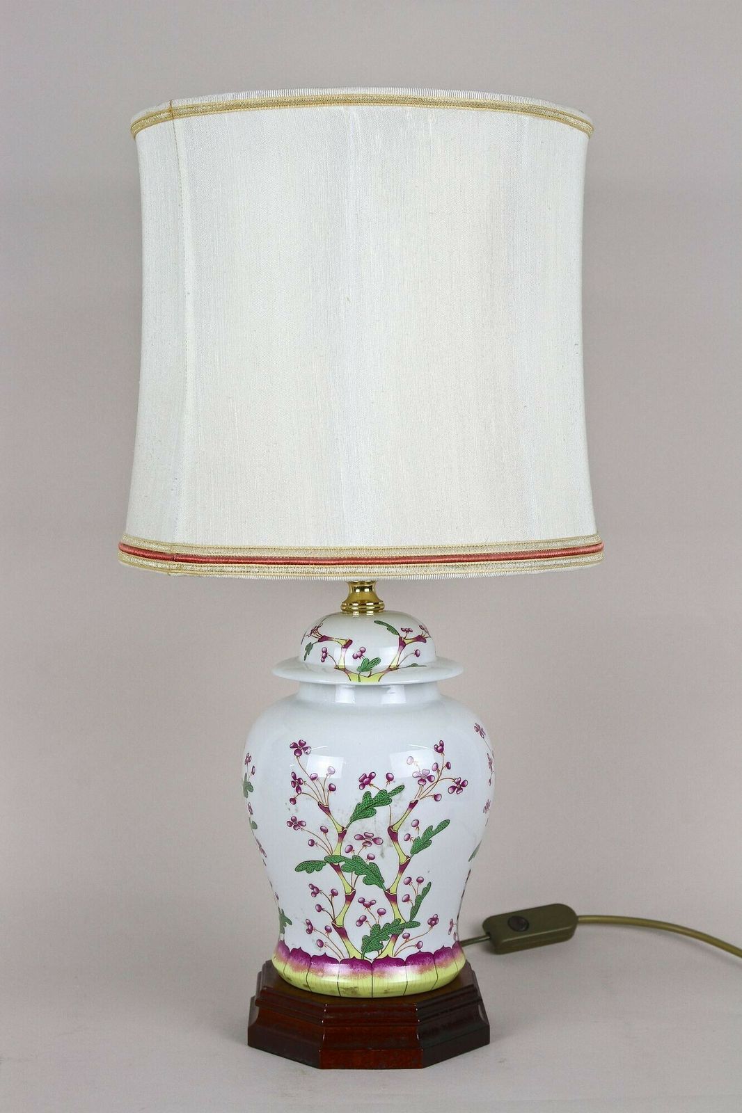 Pair Of 20th Century Ceramic Table Lamps With Lampshades, Italy Ca. 1970s photo furniture