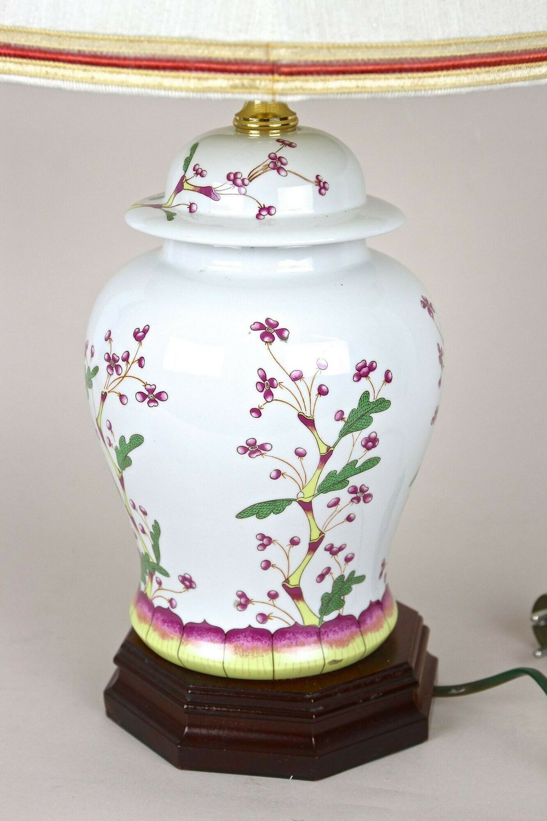photo vinterior Pair Of 20th Century Ceramic Table Lamps With Lampshades, Italy Ca. 1970s