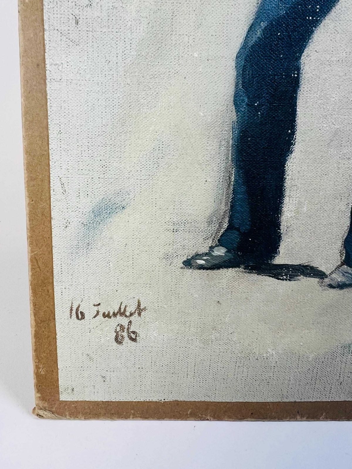 Antique Oil Painting On Canvas Gentleman Portrait In Black Suit Attributed To J. Hebert, 1886 photo 316.0